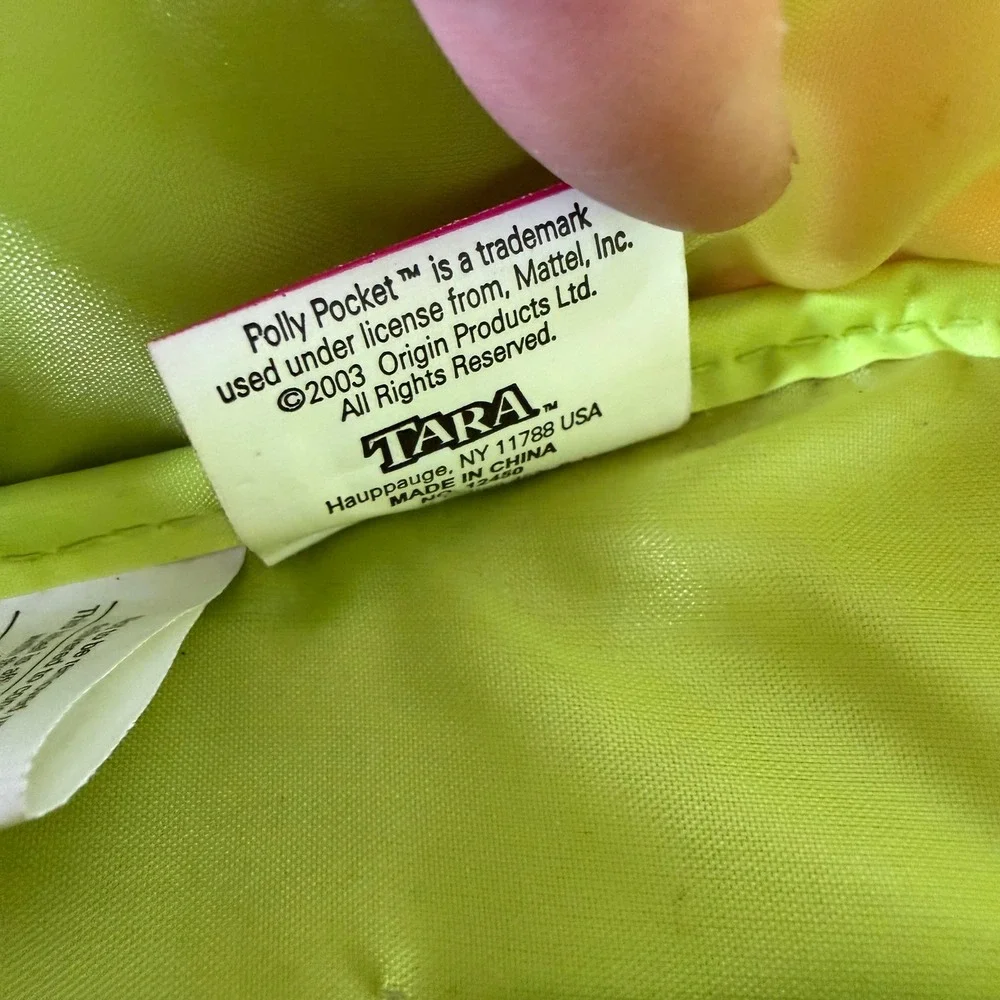 Vintage Polly Pocket Carrying Case Storage Bag Lime Green Purple Y2K 2003